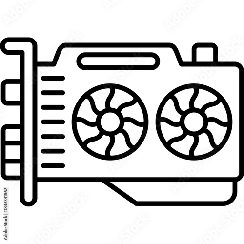 Graphics Card Outline Icon