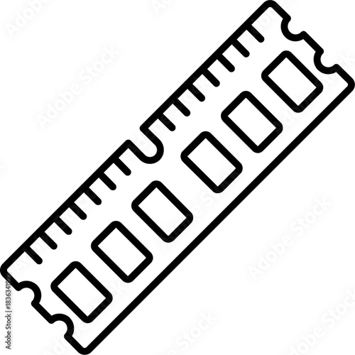 RAM Stick Outline Icon
