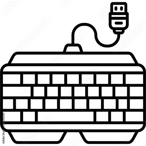 Mechanical Keyboard Outline Icon