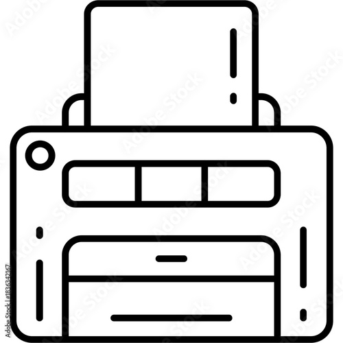 Laser Printer Outline Icon