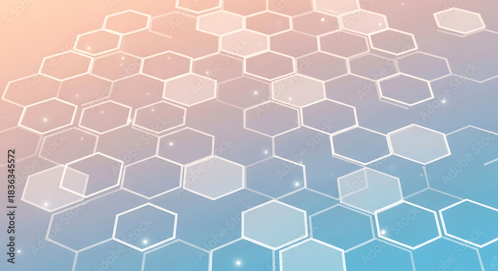 Fototapeta premium Geometric shapes hexagon pattern design background with simple gradients color