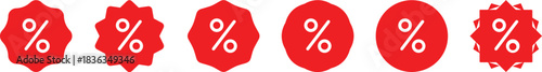 Percentage badge vector icon Discount icon Shopping Sale label Shopping Sale label.