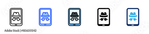 Anonymous Mode Icon Collection With Multiple Styles
