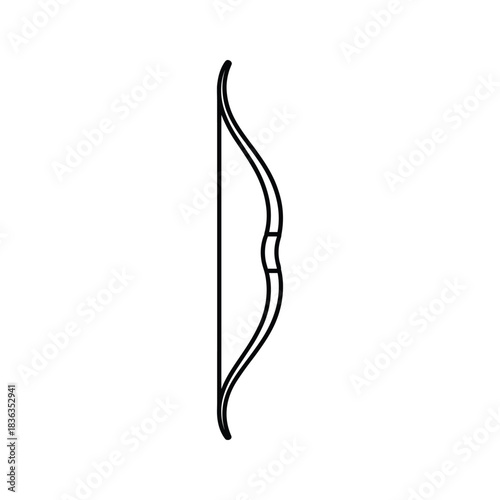 Archery Bow Line Art Icon