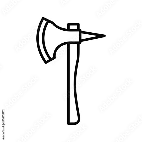 Fire Axe Outline Icon