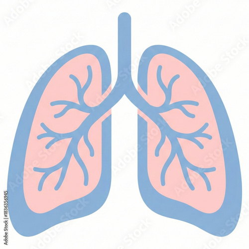 Visualize healthy lungs with this appealing design, perfect for medical education, health awareness campaigns, and promoting respiratory wellness initiatives