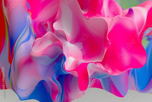 Vivid fluid abstract bloom