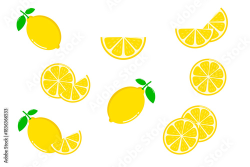 Yellow Lemon vector collection