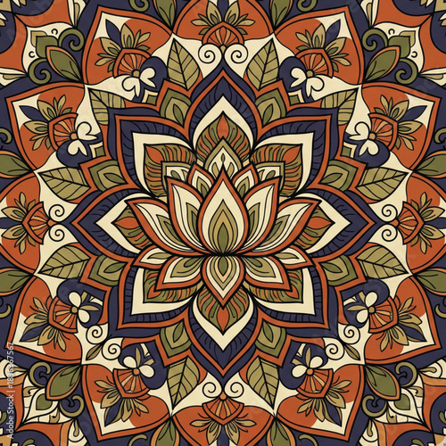 Stunning floral mandala design brings a vibrant, artistic touch to your projects and inspires creativity with its intricate, balanced patterns