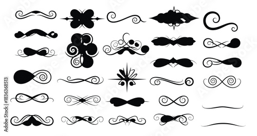 Hand drawn decorative dividers and flourishes collection