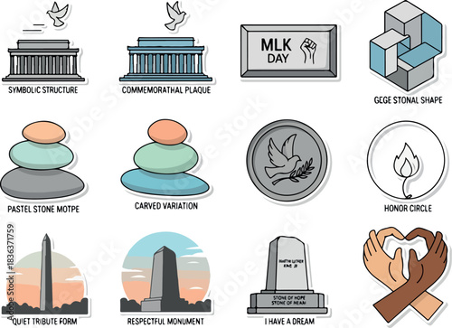Symbolic Icons Unity, Remembrance, and Architectural Heritage