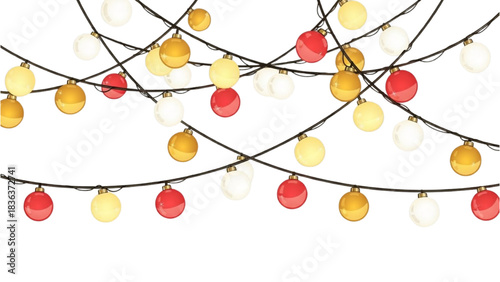 Festive String Lights A Charming Illustration for Holiday Decorations and Celebrations