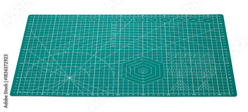 Green self healing cutting mat with grid for crafts