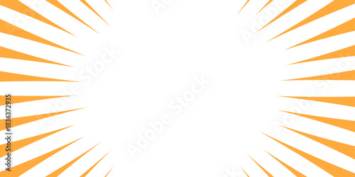 sunburst rays radiating outward from the center. Sun Rays or Explosion Boom for Comic Books Radial Background Vector.  Radial beam sunrise or sunset light retro design illustration. 