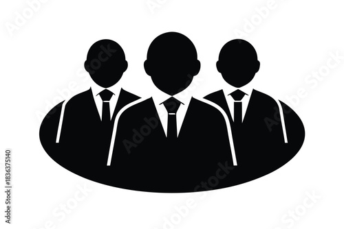 business team organization  vector icon silhouette