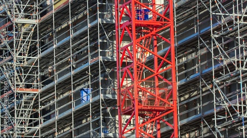 construction site with a crane