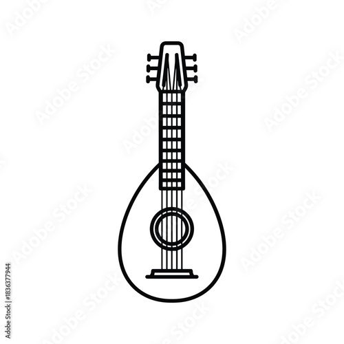 Mandolin Musical Instrument Outline Icon