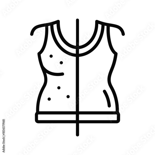 Skin Treatment Before and After Comparison Icon for Acne, Rash, or Skin Problems