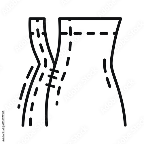 Vascular Stenosis and Intervention Diagram Icon