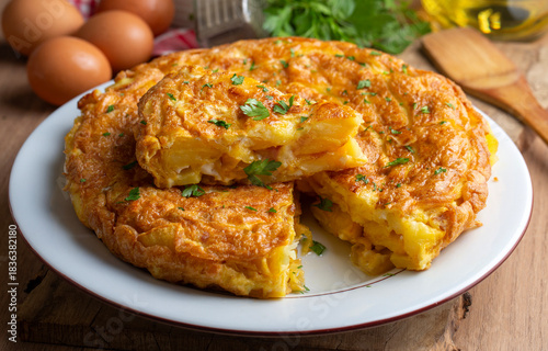 Spanish omelette with potat...