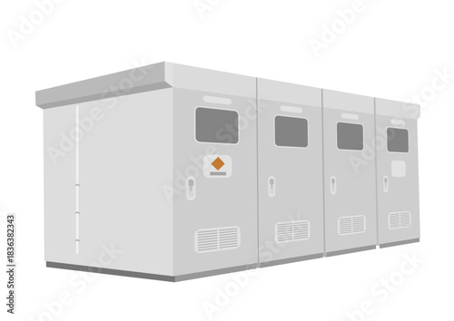 配電盤設備のイラスト（Distribution Board / Switchboard）