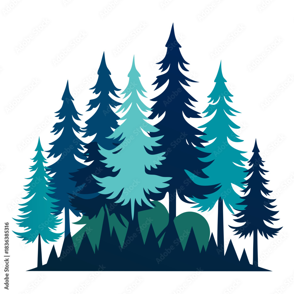 Obraz premium Forest Silhouette