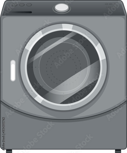 Cloth Washing Machine Vector Design