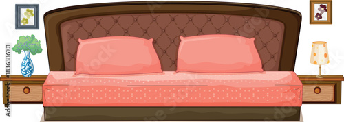 Modern Luxury Bed Vector Design