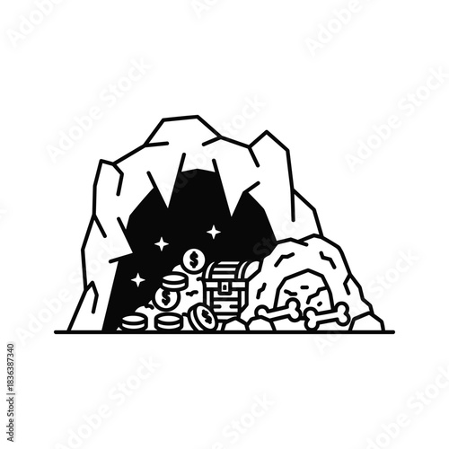 Treasure Cave with Bones