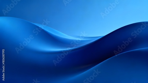 Abstract blue waves background with smooth transitions and gradient shades of blue color tones