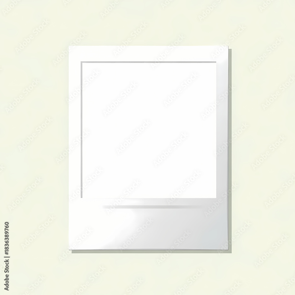 Fototapeta premium A blank polaroid frame, perfect for your cherished memories, a classic photo frame for adding a personal touch to any space