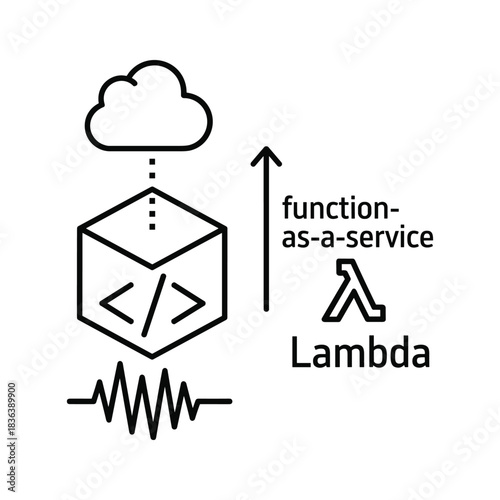 AWS Lambda Function-as-a-Service (FaaS) Serverless Computing Icon