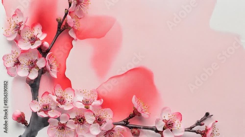 優しい桜色のふんわり背景