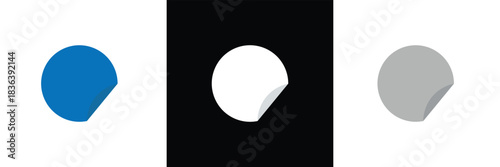 Peel off icon.  Vector for websites, mobile interfaces, presentations, banner, visual branding etc. Vector illustration. isolated on white and black background. EPS 10 .