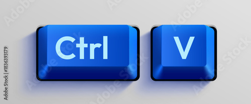 White Ctrl and C keyboard keys representing the copy command.