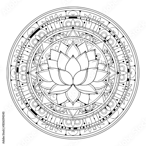 mandala cokoring page