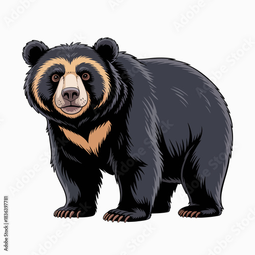 This charming cartoon bear features a warm smile and rounded body, capturing the essence of friendliness and approachability that resonates with both children and adults alike.