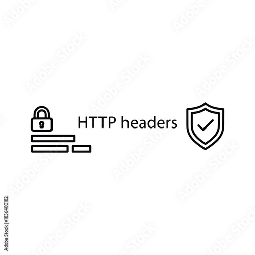HTTP Headers Security with Padlock and Shield Icons