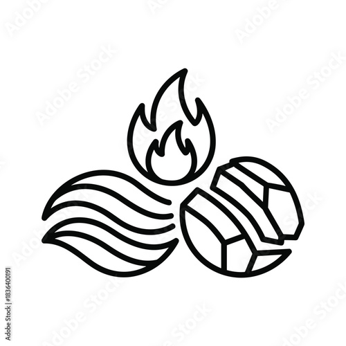 Grilling & Heating Elements Line Icon