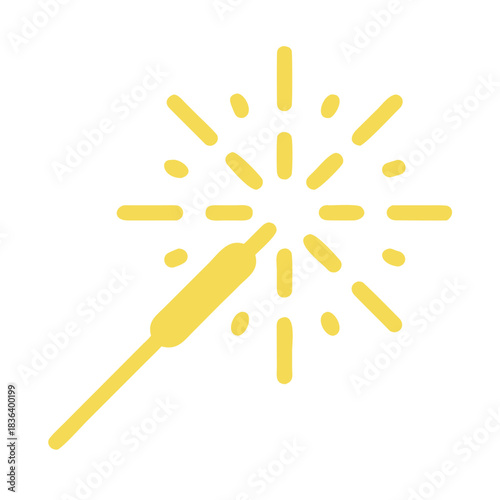 Sparkler for celebrating New Year and Christmas, festive, bright design