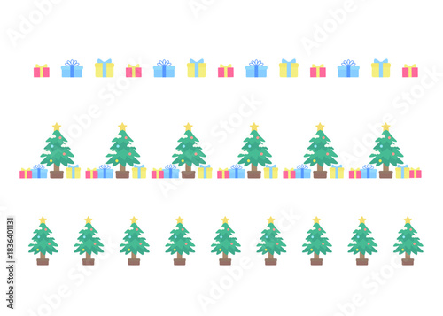 クリスマスツリー　プレゼント　ライン