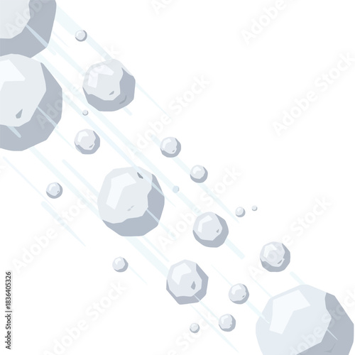 Falling Rocks Landslide Mountain Side View