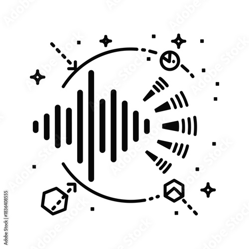 Dynamic Sound Wave Analysis and Optimization Process Icon