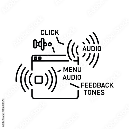 User interface audio feedback icon