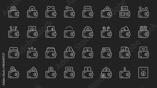 Camera and Photography Icon Set Photo Equipment Media Tools Line Vector