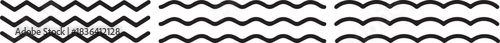 Horizontally repeatable wavy waving wave billowy and zigzag line stripe vector illustration
