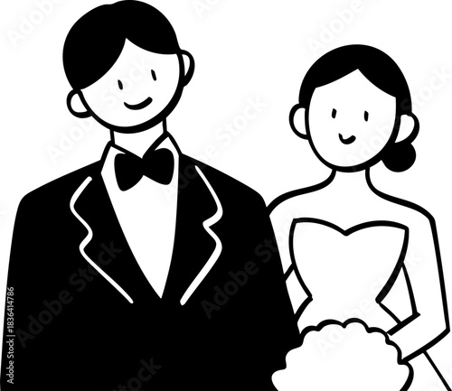 심플한 신랑 신부