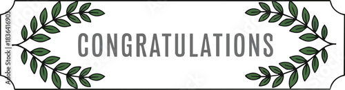 Congratulations Laurel Wreath Design for Celebratory Greetings and Special Achievements