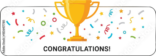 Congratulations Award Celebration and Success Illustration
