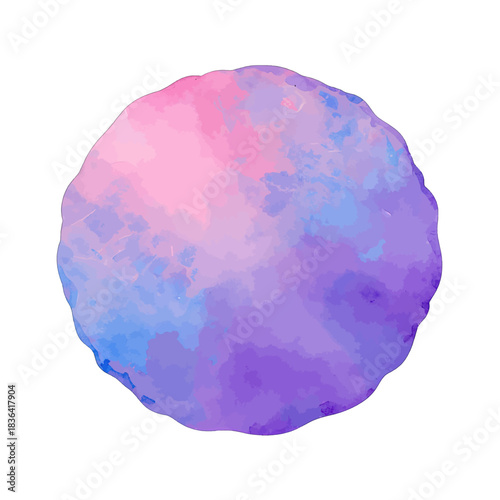 Abstract Pink and Purple Watercolor Splash Illustration